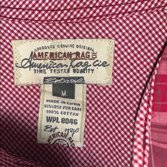 American Rag Mens Button Down Plaid Long Sleeve Shirt Size Medium - Picture 4 of 8